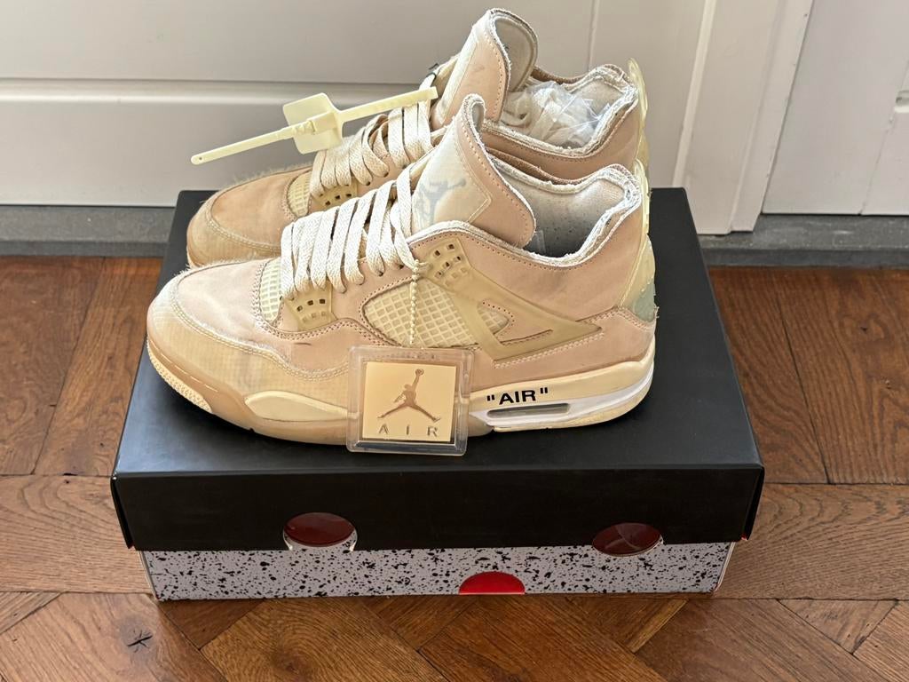 Air Jordan 4 Off-White in maat 42 (10) zeer goede staat, Kleding | Heren, Schoenen, Ophalen of Verzenden, Zo goed als nieuw
