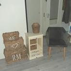 Riviera Maison kastje +3 rattan manden set+ gratis RM stoel, Ophalen, Gebruikt