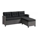 JYSK Mora loungesofa met chaise longue - z.g.a.n., Tuin en Terras, Ophalen, 3 zitplaatsen, Zo goed als nieuw, Loungeset