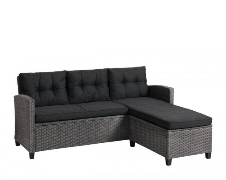 JYSK Mora loungesofa met chaise longue - z.g.a.n., Tuin en Terras, Tuinsets en Loungesets, Zo goed als nieuw, Loungeset, Wicker