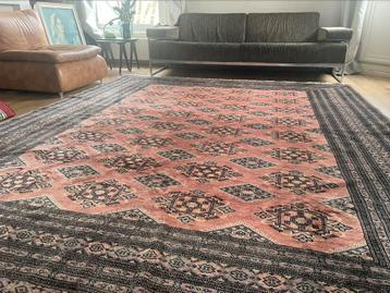 Vintage groot handgeknoopt perzisch oosters tapijt 315-260cm