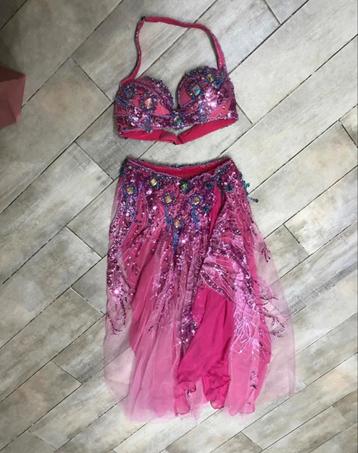Egyptische buikdans kostuum - Roze 36/small ‘Belly dance’ beschikbaar voor biedingen