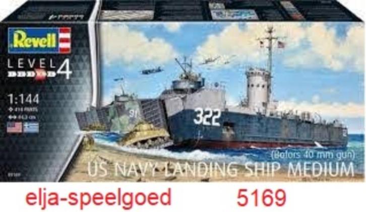 Modelbouw Revell 1:144 US Navy Landing ship 5169 modelbouw, Hobby en Vrije tijd, Modelbouw | Boten en Schepen, Nieuw, 1:50 tot 1:200