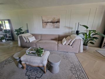 riviera maison jagger bank in de kleur light taupe beschikbaar voor biedingen