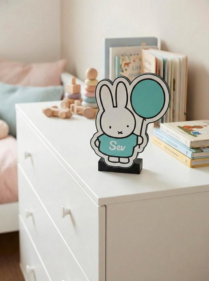 Gepersonaliseerde nijntje beeld, Kinderen en Baby's, Kraamcadeaus en Geboorteborden, Nieuw, Kraamcadeau, Ophalen of Verzenden