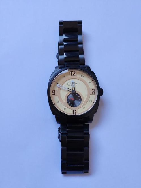 Modern Nieuwstaat Zwart RVS Rotorcraft Horloge - Nieuw 199,-, Sieraden, Tassen en Uiterlijk, Horloges | Heren, Zo goed als nieuw