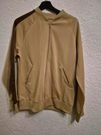 Vintage Beige trainingjack met Bruine Details, Ophalen, Maat 48/50 (M), Beige, Zo goed als nieuw