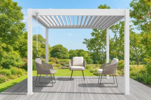 Aluminium overkapping  300 x 300 x 255 cm wit of antraciet, Tuin en Terras, Overkappingen, Nieuw, Veranda, Ophalen of Verzenden