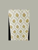 3704 Barok bloemen behang geel beige retro klassiek vintage, Verzenden, Beige