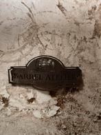 Statafel met 4 krukken van wijnvat - Barrel Atelier, Ophalen of Verzenden, Gebruikt, Inclusief barstoelen