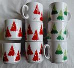 Vintage J.Tams Engelse kerst mokken rode groene dennenbomen, Huis en Inrichting, Ophalen of Verzenden, Overige stijlen, Kop(pen) en/of Schotel(s)