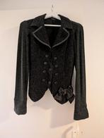 Grijs jasje met strik detail maat s/m, Maat 38/40 (M), Siste's, Ophalen of Verzenden, Zo goed als nieuw