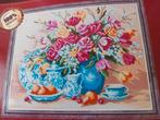 Kralen borduurpakket bloemen 50 x 40 cm full, Ophalen of Verzenden, Nieuw, Borduurpakket