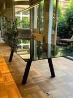 Hay Boa Grey Glass Table, Ophalen, 100 tot 150 cm, Glas, Vijf personen of meer