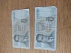 2x biljet 20 frank, Postzegels en Munten, Ophalen of Verzenden