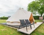 Kwalitatieve glampingtent tent 2 stuks inclusief interieur, Zo goed als nieuw