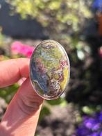 Kambaba Jaspis Edelsteenring maat 19, Sieraden, Tassen en Uiterlijk, Ringen, IJzer of Staal, 19 tot 20, Nieuw, Ophalen of Verzenden