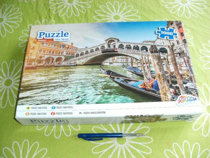 Grafix puzzel - Venetie - 1000 stukjes, Hobby en Vrije tijd, Denksport en Puzzels, Zo goed als nieuw, Legpuzzel, 500 t/m 1500 stukjes