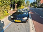 Mazda MX-5 1.6 I 2000 Zwart | Nardi | APK tot 04-02-2026, Auto's, Euro 2, Achterwielaandrijving, Beige, Cabriolet