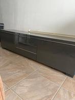 Mooie strakke TV Meubel hoogglans Grijs, Kunststof, Zo goed als nieuw, 150 tot 200 cm, 25 tot 50 cm