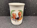 Beker 50jr Juliana & Bernhard, 1937-1987 huwelijk Oranje, Ophalen of Verzenden, Zo goed als nieuw, Servies