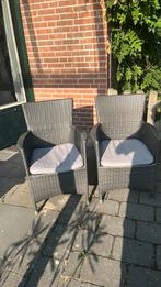 Zeer nette antraciet tuinstoelenset - 5 stuks, Ophalen, Gebruikt, Rotan