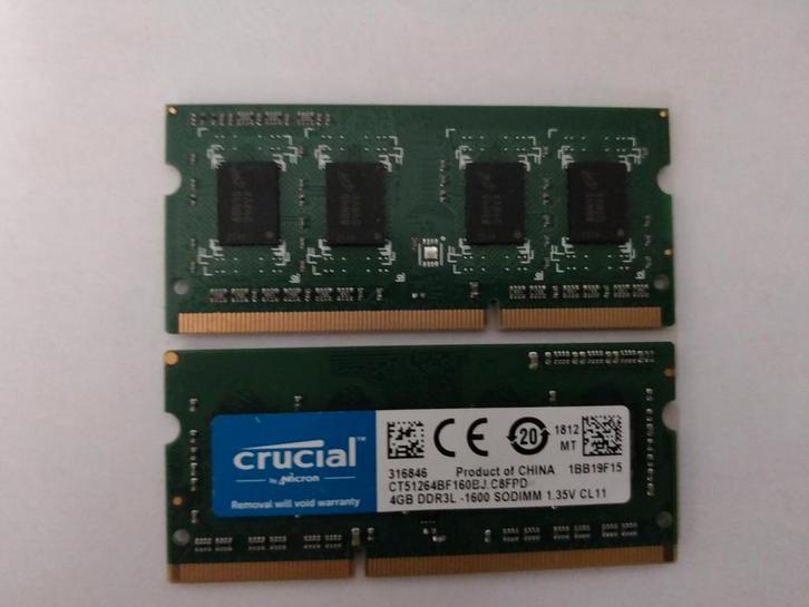 8GB (2x4GB) DDR3 SO-DIMM 1600MHz Laptop Geheugen, Computers en Software, RAM geheugen, Zo goed als nieuw, Laptop, 8 GB, DDR3, Ophalen of Verzenden