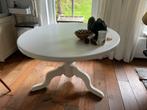 Ronde tafel wit hout diameter 145 cm, Gebruikt, Rond, Ophalen of Verzenden, Vier personen