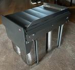 Wesco Edel-Trio-Master 40DT inbouw prullenbak – RVS, Ophalen, 40 liter of meer, Zo goed als nieuw, Rvs