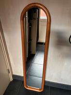 Houten Passpiegel, Huis en Inrichting, Woonaccessoires | Spiegels, Ophalen, Gebruikt, Rechthoekig, Minder dan 50 cm