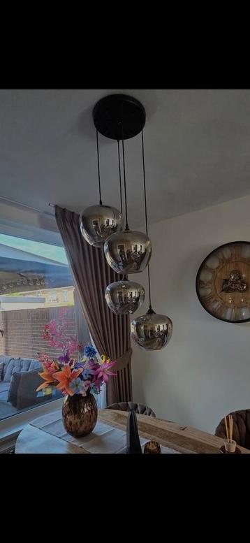 Te koop: 2 smokey glass Apple hanglampen beschikbaar voor biedingen