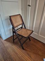 Vintage rieten/webbing klapstoel jaren 60-70, Antiek en Kunst, Antiek | Meubels | Stoelen en Banken, Ophalen of Verzenden