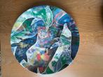 Kunst op tafel borden 1 stuk (dolfijnen), Ophalen of Verzenden, Zo goed als nieuw, Overige stijlen, Bord(en)