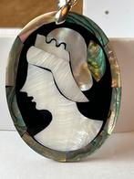 Grote zilveren hanger Abalone / Parelmoer, Verzenden, Zo goed als nieuw, Zilver