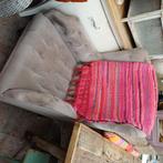 Gratis oorstoel fauteuil met hocker!, Ophalen, Gebruikt, 75 tot 100 cm, 50 tot 75 cm