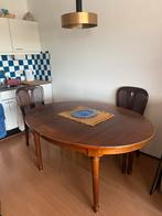 Midcentury Ovale Mahonie Tafel Uitschuifbaar Tijdloos Design, Huis en Inrichting, Tafels | Eettafels, Ophalen, Gebruikt, 100 tot 150 cm