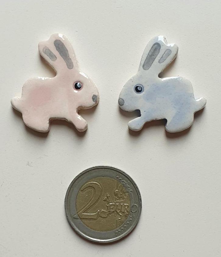 Mozaïek steentjes handgemaakte keramiek konijntjes, W1D, Hobby en Vrije tijd, Knutselen, Nieuw, Materiaal, Ophalen of Verzenden