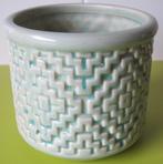 groen geglazuurde bloempot, Tuin en Terras, Bloempotten, Rond, Binnen, Ophalen of Verzenden, Zo goed als nieuw