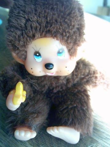 VINTAGE Monchhichi bruin aapje banaan in mond beschikbaar voor biedingen