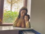Antiek maria beeld met kind, Antiek en Kunst, Ophalen of Verzenden