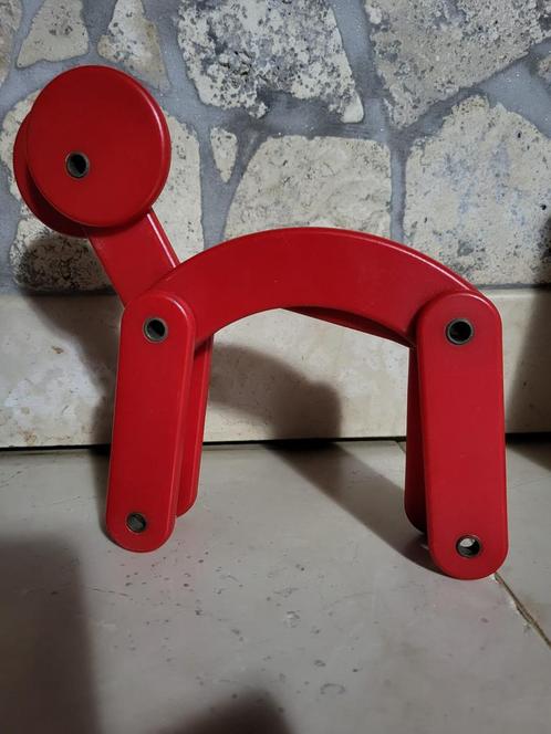 Vintage opvouwbaar houten hondje, Antiek en Kunst, Antiek | Speelgoed, Ophalen of Verzenden