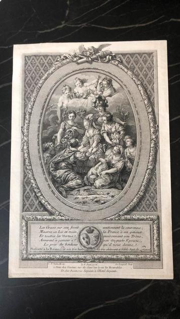 Gravure Marie-Antoinette 1776 beschikbaar voor biedingen