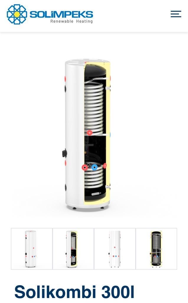 Nieuw RVS Solikombi 300 liter buffervat Twee Spiralen, Doe-het-zelf en Verbouw, Geisers en Boilers, Zo goed als nieuw, Boiler