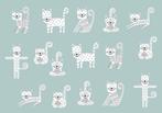 Katjes fotobehang, katten, poezen, poesje, kinderkamerbehang, Verzenden, Nieuw, Wanddecoratie