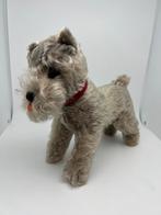 Steiff. Oude hond: Schnauzer: Tessie. Hoog: 22 cm. Met knop!, Antiek en Kunst, Antiek | Speelgoed, Verzenden