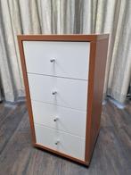 Fraai Auping 4-ladenkastje in de kleur mahonie-wit, Huis en Inrichting, Ophalen, Gebruikt, 50 tot 100 cm, 3 of 4 laden