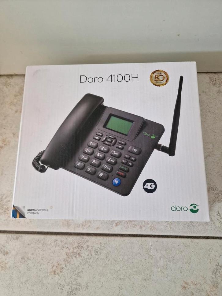 Doro 4100H telefoon met hoorn, senioren telefoon SIM kaart, Telecommunicatie, Vaste telefoons | Handsets en Draadloos, Nieuw, 1 handset
