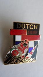 Dutch TT Assen 1995 motorwegrace speld, geëmailleerd, Verzamelen, Speldjes, Pins en Buttons, Verzenden, Gebruikt, Sport, Speldje of Pin