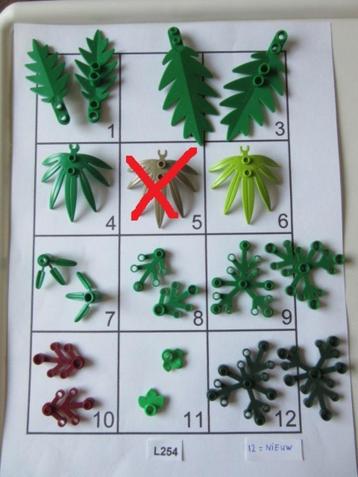 L254 LEGO KRUIPPLANTEN BLADEREN PALMBLAD BAMBOEBLAD PLANTS beschikbaar voor biedingen