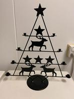 Kerstboom met sterren en herten metaal zwart 56/50cm, Diversen, Ophalen of Verzenden, Zo goed als nieuw